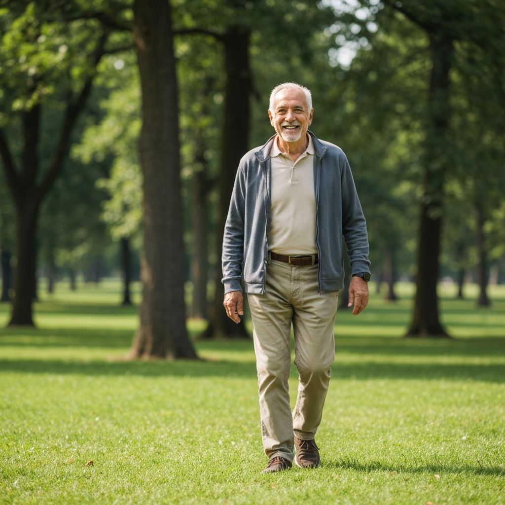 Person walking outdoors